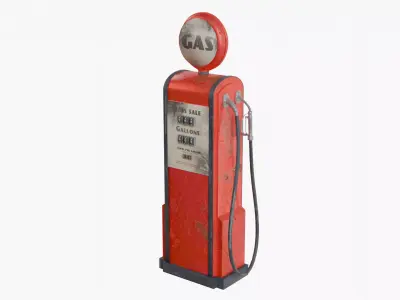 Vintage Gas Pump 3D model purchase