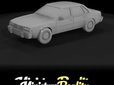 1-87 AMC Concord Sedan - 1980 Print Ready STL 3D print model