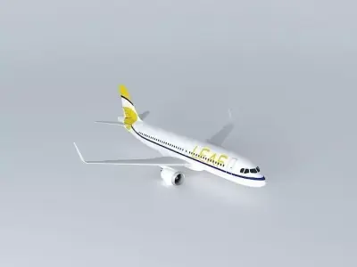 LEAF Airways Airbus A320neo Free 3D model