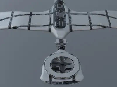 Albatros AirShip-DroneShip Low Poly Free low-poly 3D model