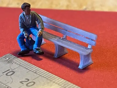 Model Railway British Railway Western Region Bench 3D print model