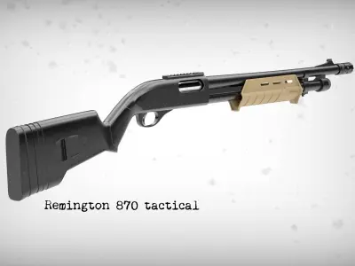 Remington 870 tactical 3D model