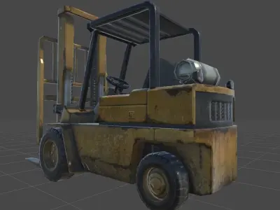 forklift Low-poly 3D model by iammaya