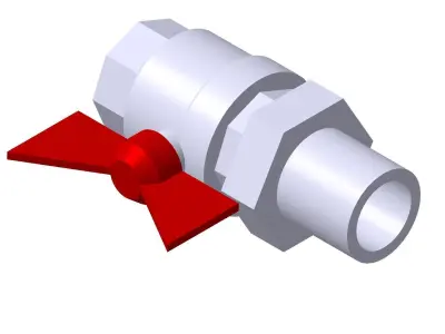 Ball Valve Bugatti 322 three quarters inch 3D model