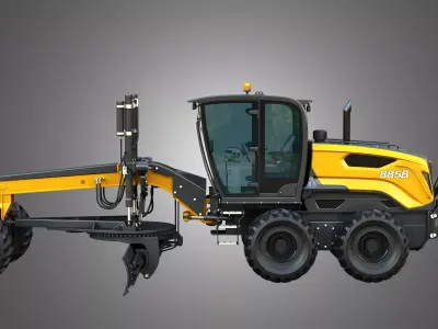 885B Motor Grader Series 2 3D model