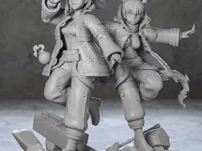 Maki and Tamaki STL Ready for 3D Printing 3D print model