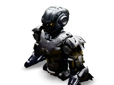 Scifi Robot Warrior Advanced Mech Model Low-poly 3D model