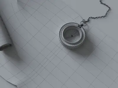 Kompass MAP treasure 3D model