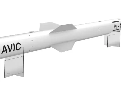 Chinese PL-15 Air-to-Air Missile Upgrade Version 3D model