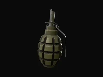 Soviet grenade F-1 limonka Low-poly 3D model