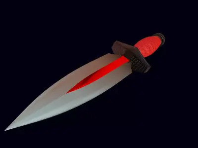 Stylized knife low-poly game-ready Free low-poly 3D model