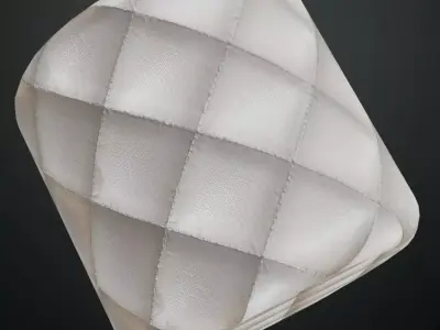 White Padded Metal Shielding PBR Seamless Texture