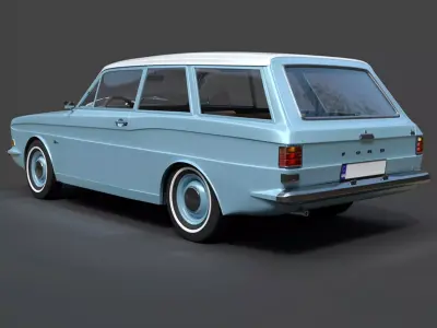 Taunus P6 Station Wagon  - High-Poly 3D Model 3D model