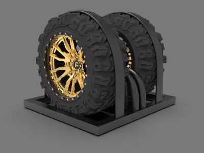 Fuel Rebel Alloy Wheel 3D model