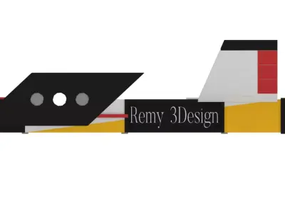 Reconnaissance UAV Low-poly 3D model
