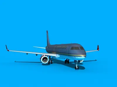 Embraer Emb-190 Royal Jordanian 3D model