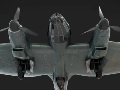 Heinkel He-111 Low-poly 3D model