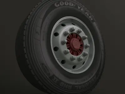 Trailer Wheel 3D model