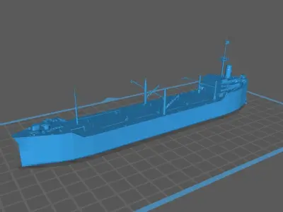 Merchant Ship WW2 3D print model