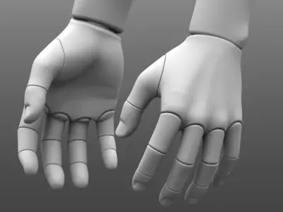 Solidworks Hands Poseable 3D model