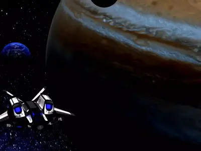 Ship1 spaceship with lights 3D model