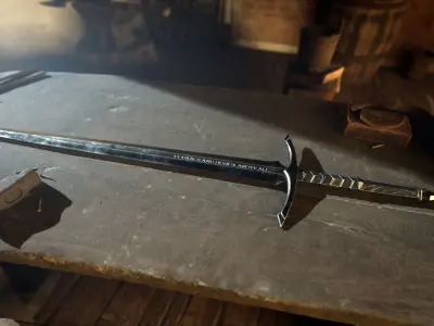 Realistic Medieval Long Sword Low-poly 3D model