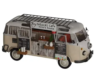 Vintage Coffee Food Truck Van 3D model