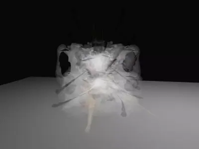 Fire Explosion Vfx Simple Polygons and Texture - Explosao Low-poly 3D model