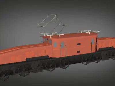 Crocodile Locomotive Train Class Ce 6-8 Low-poly 3D model