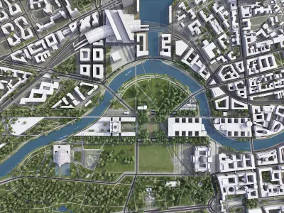 Berlin Low-poly 3D model