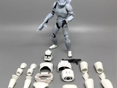 Clone Commando 6 inch figure kit conversion STL 3D print model