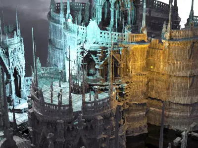 Poseidon Gods temple Kitbash extended  3D model