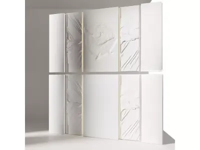 Embossed wall panels with backlight 3D model