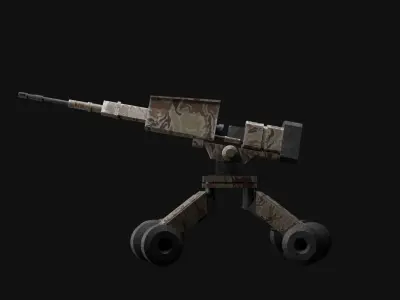 military cannon Free 3D model