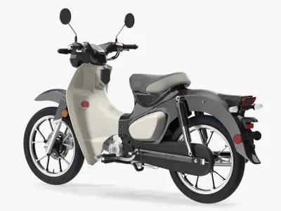 Designer Modern Scooter Black 3D model