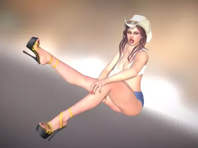 VAQUERITA co DRIVER LITTLE COWGIRL COMPANION OBJ 3D model 3D model