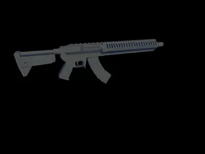 MK47 Gun 3D model