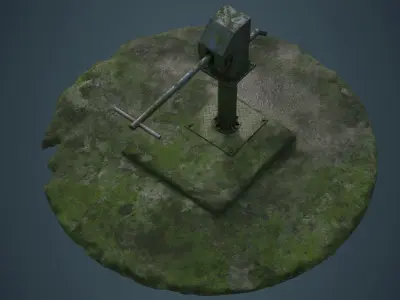 Hand Pump 3B Low-poly 3D model