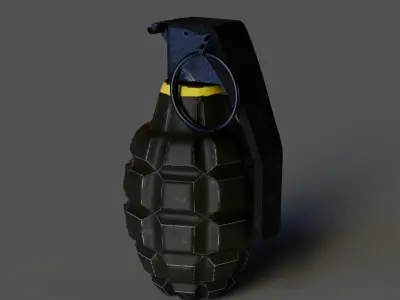 Grenade Low-poly 3D model 4