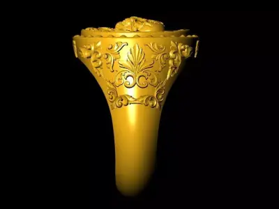skull ring 3D print model 2