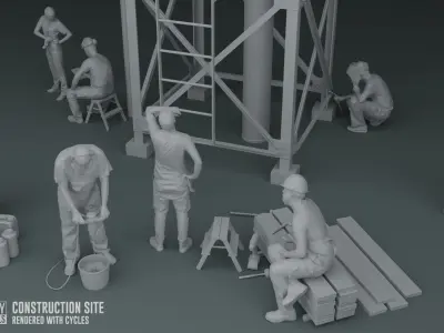 Construction Site 3D model get