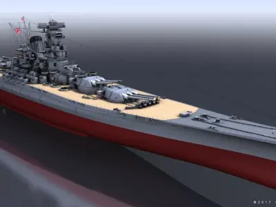 BATTLESHIP YAMATO TEN ICHIGO 3D model