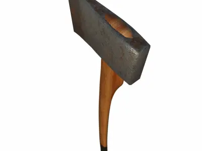 3D Axe with handle Low-poly 3D model