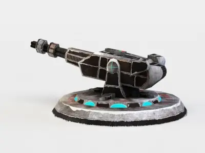 Plasma weapon Low-poly 3D model