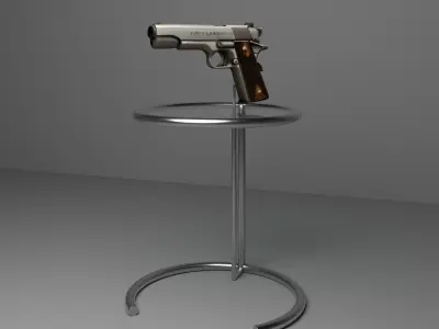 Guns collection Low-poly 3D model