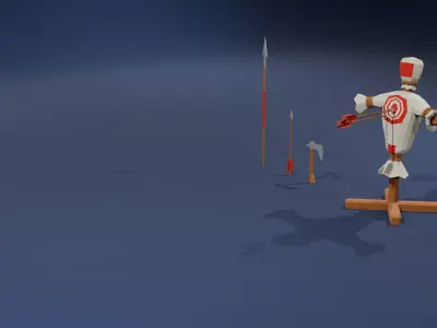 FREE Target Dummy Free low-poly 3D model