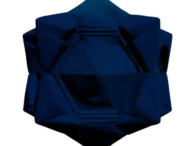 SciFi Blue Crystal Gemstone 3D model