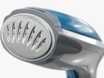 Portable Fabric Steamer with Water Tank Blue 3D model