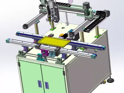 Online three-axis screw machine 3D model