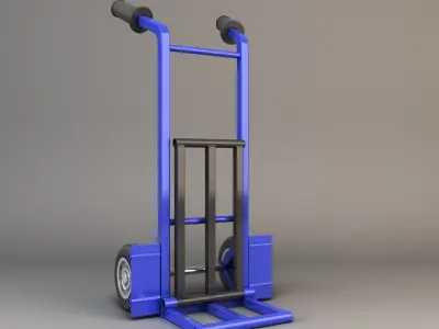 hand trolley Low-poly 3D model purchase